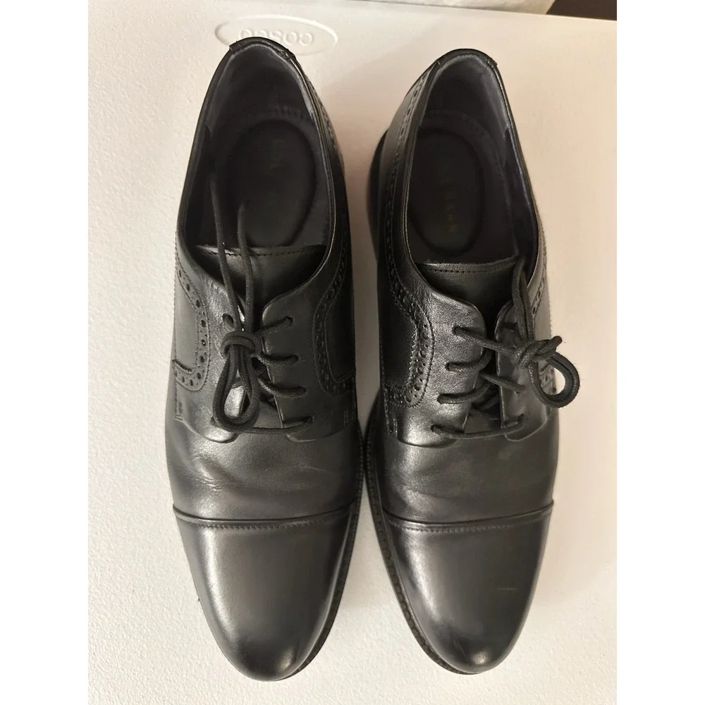 Cole Haan Grand.Os C28881 Men's Black Leather Cap Toe Brogue Oxford 11 M